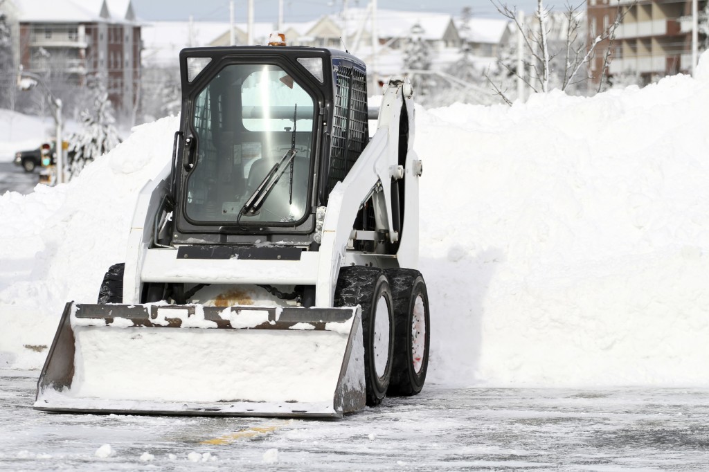 loader with snow